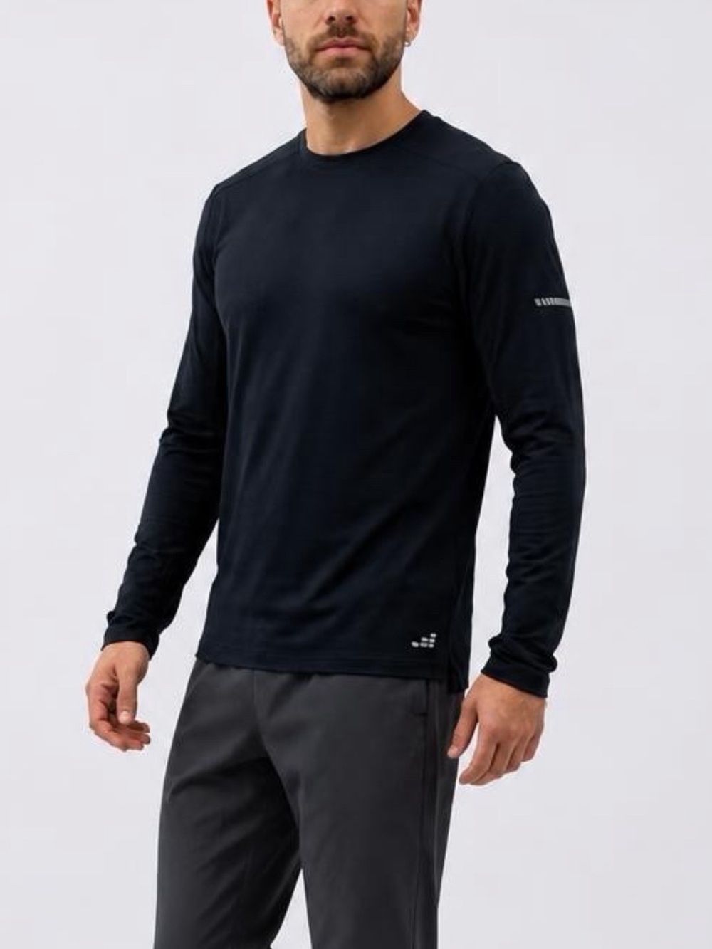 bcg Men's Long-Sleeve Crew Neck Performance Shirt - Black